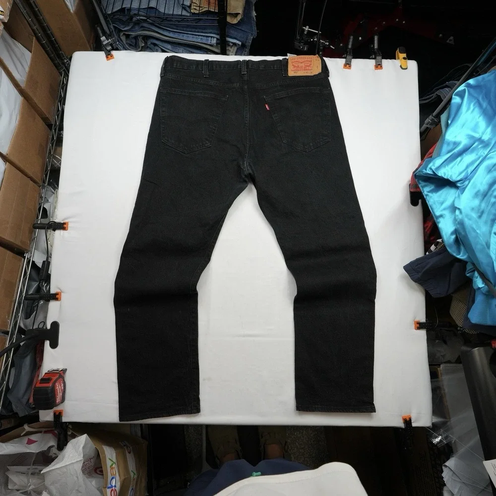 Levi's 501 Jeans Men's 40x31 Black Denim Straight Leg‎ Button-Fly Red Tab Modern